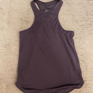 Nike high neck ribbed tank top